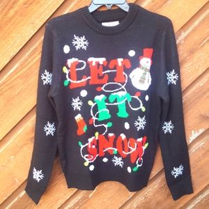 LUBOT  Ugly Christmas Sweaters  Cute Fuzzy Funny Tacky Holiday Party